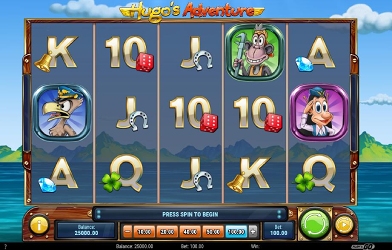 Hugo's Adventure Online-Slot-Gameplay