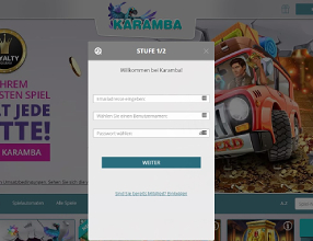Registrierungsprozess bei Karamba Casino