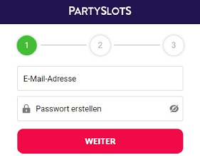 Die Registrierung im Party Casino