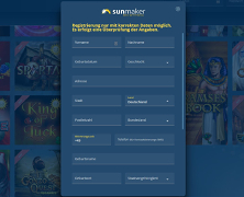 Die Registrierung im Sunmaker Casino